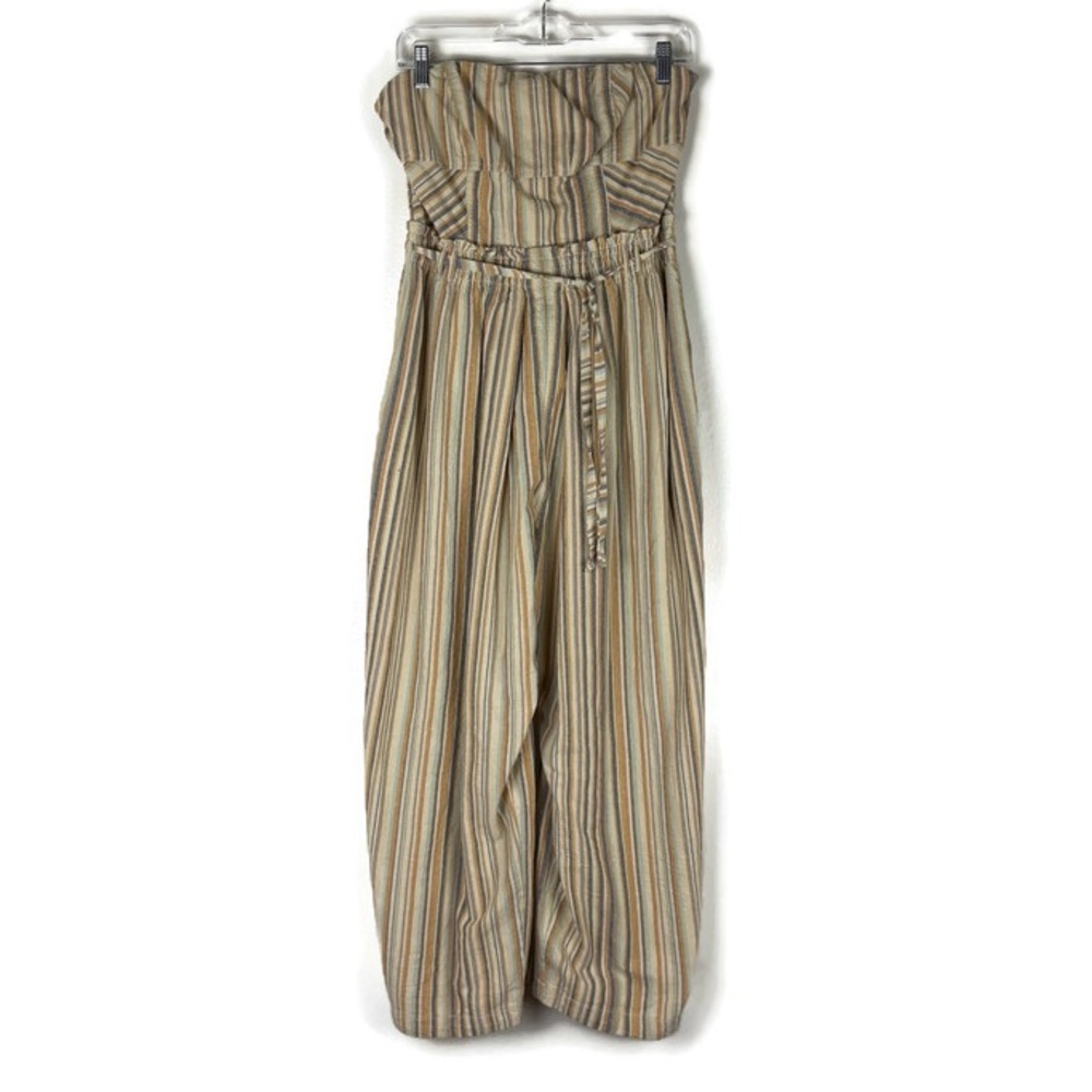 Free People Boho Roaming Shores One Piece Jumpsuit in Orange/Cream/Gray